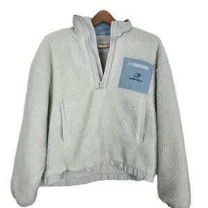 Ivory Ella Girls Medium Mint Oversize Sherpa Fleece 1/4 Zip Outdoor